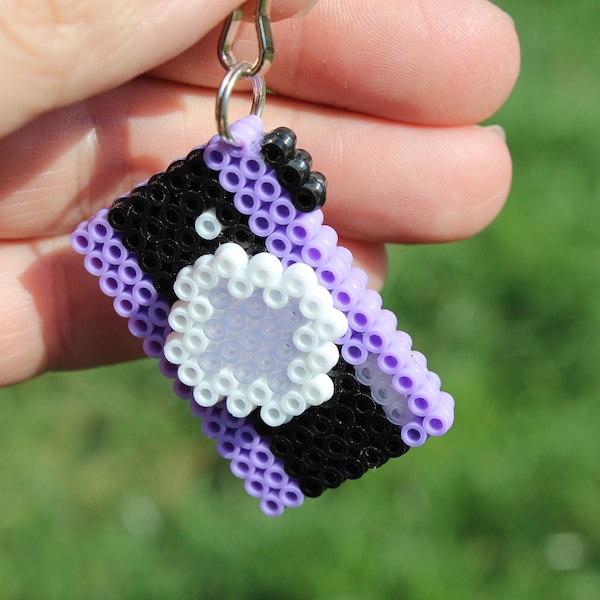 Perler Bead Camera Keychain: Double Sided Fuse Bead Charm