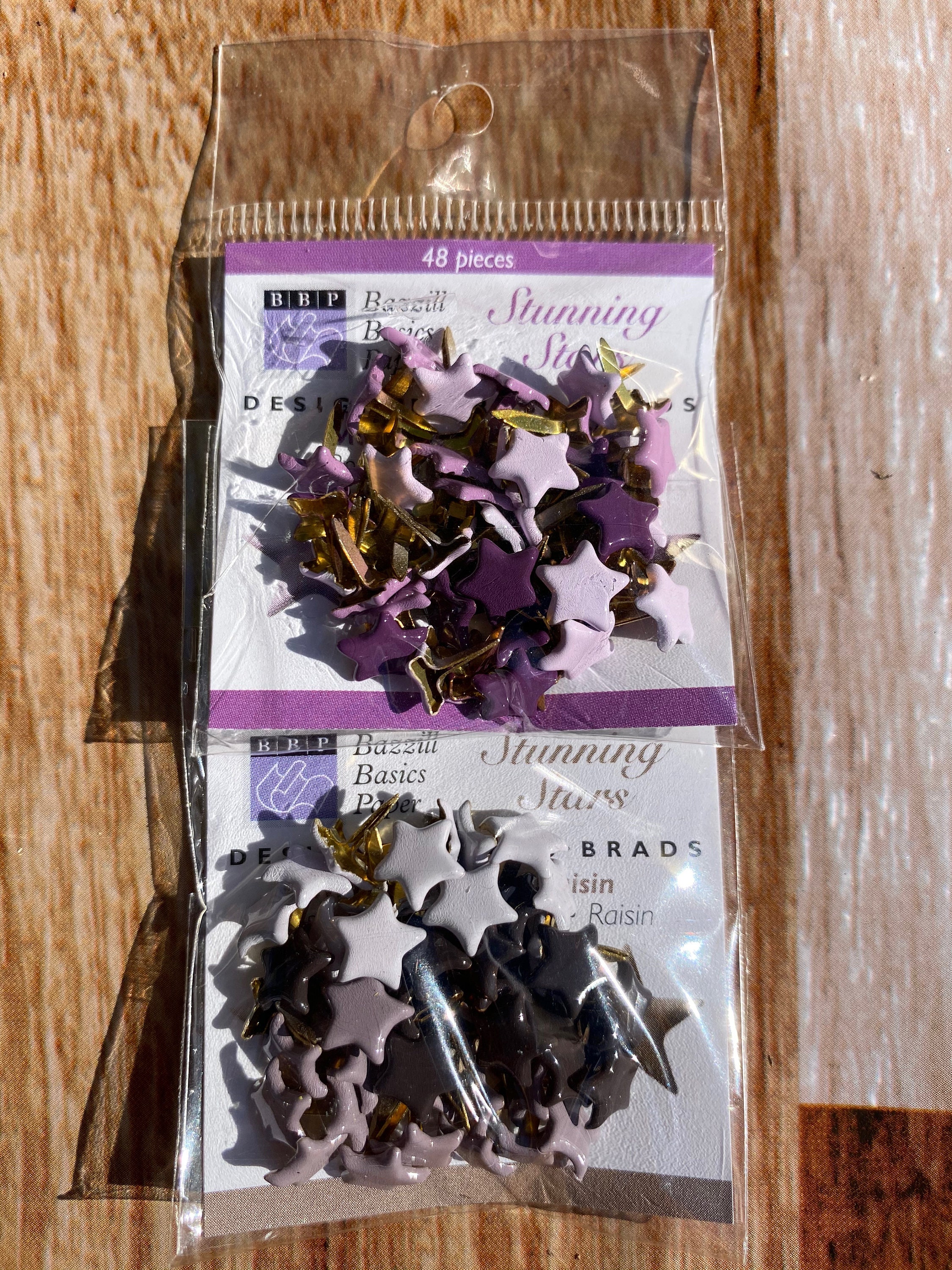 7 Packs of Star Brads Star Brads Embellishments Card Etsy