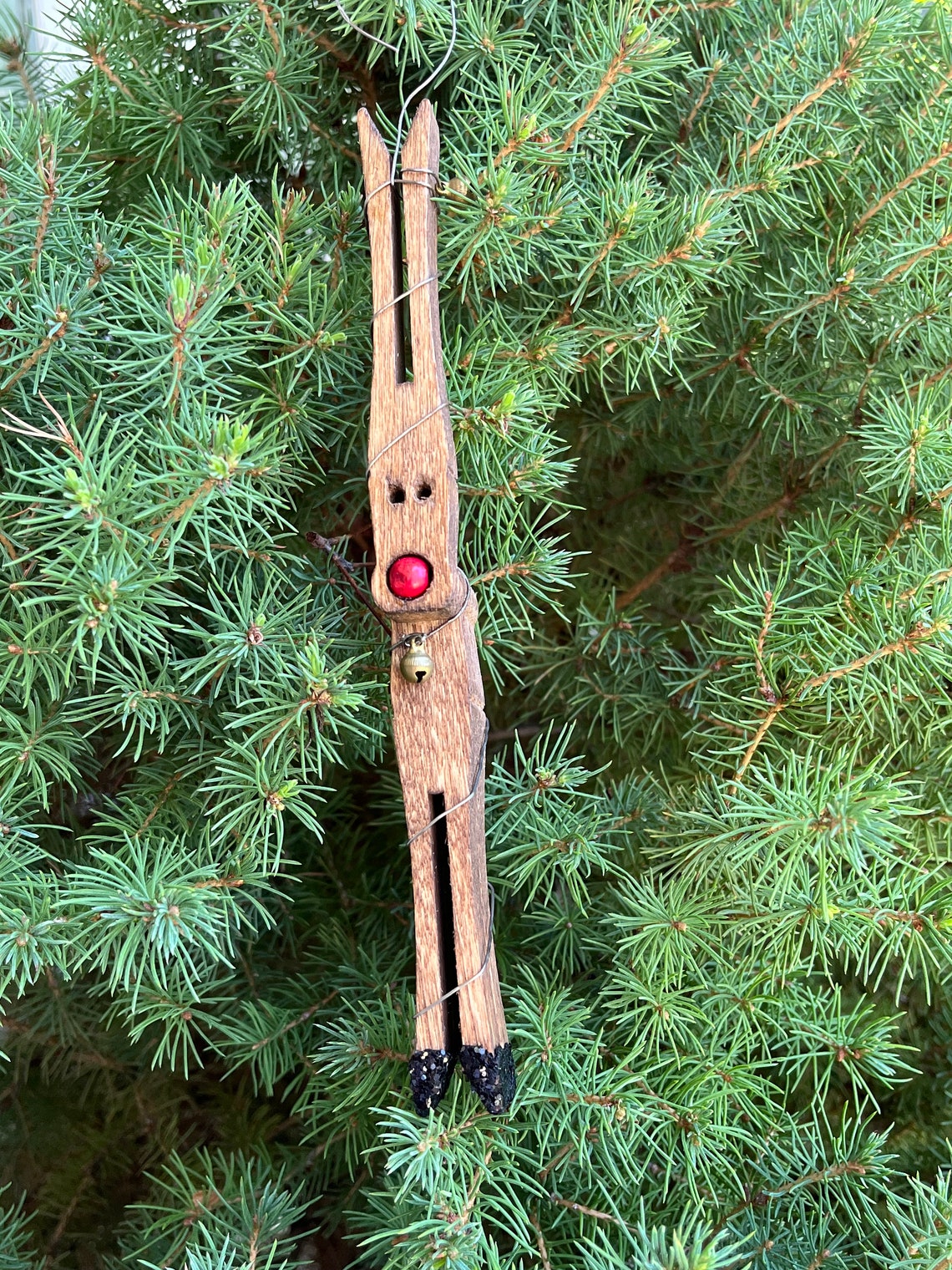 Clothespin Reindeer Wooden Reindeer Stained Reindeer Etsy