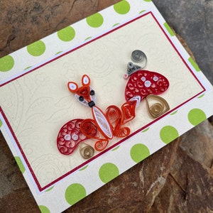 Carte Fox matelassée, Carte Fox, Fox et Ami, Carte Amitié, Belle Carte Faite à la Main, Carte Foxy, Carte Birthay, Carte Celebration