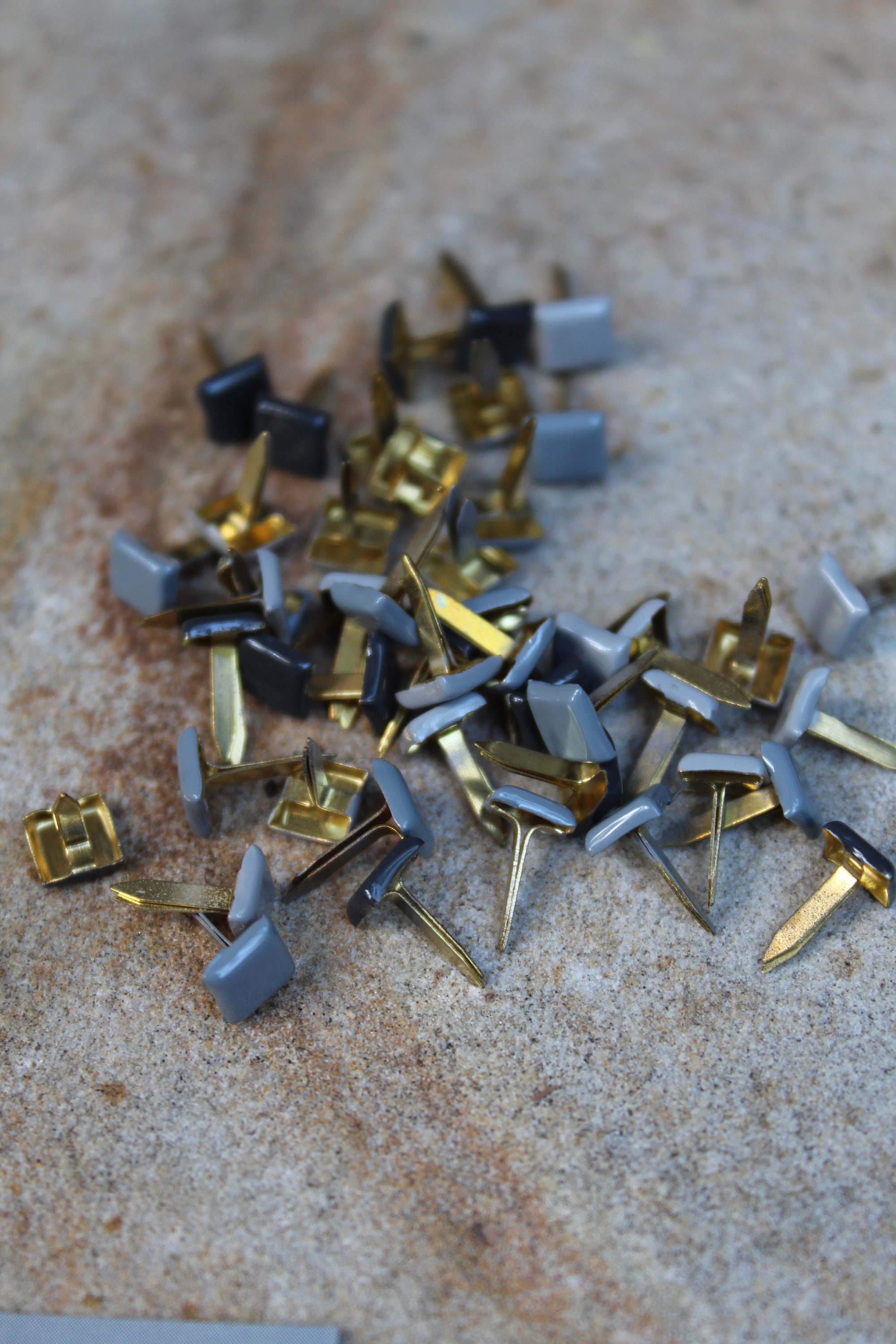 Monochromatic Black Brads Brads Black Brads Scrapbook Etsy