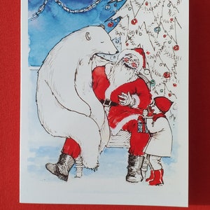 Kerstkaart 'Op bezoek bij de Kerstman'