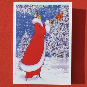 Biglietto di Natale 'Nutrire gli scoiattoli'