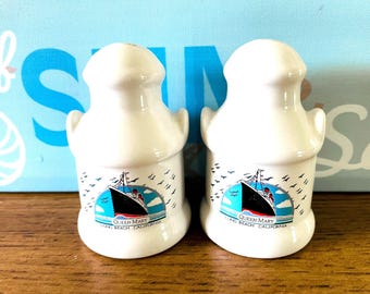 Vintage Queen Mary Souvenir Salt and Pepper Shakers