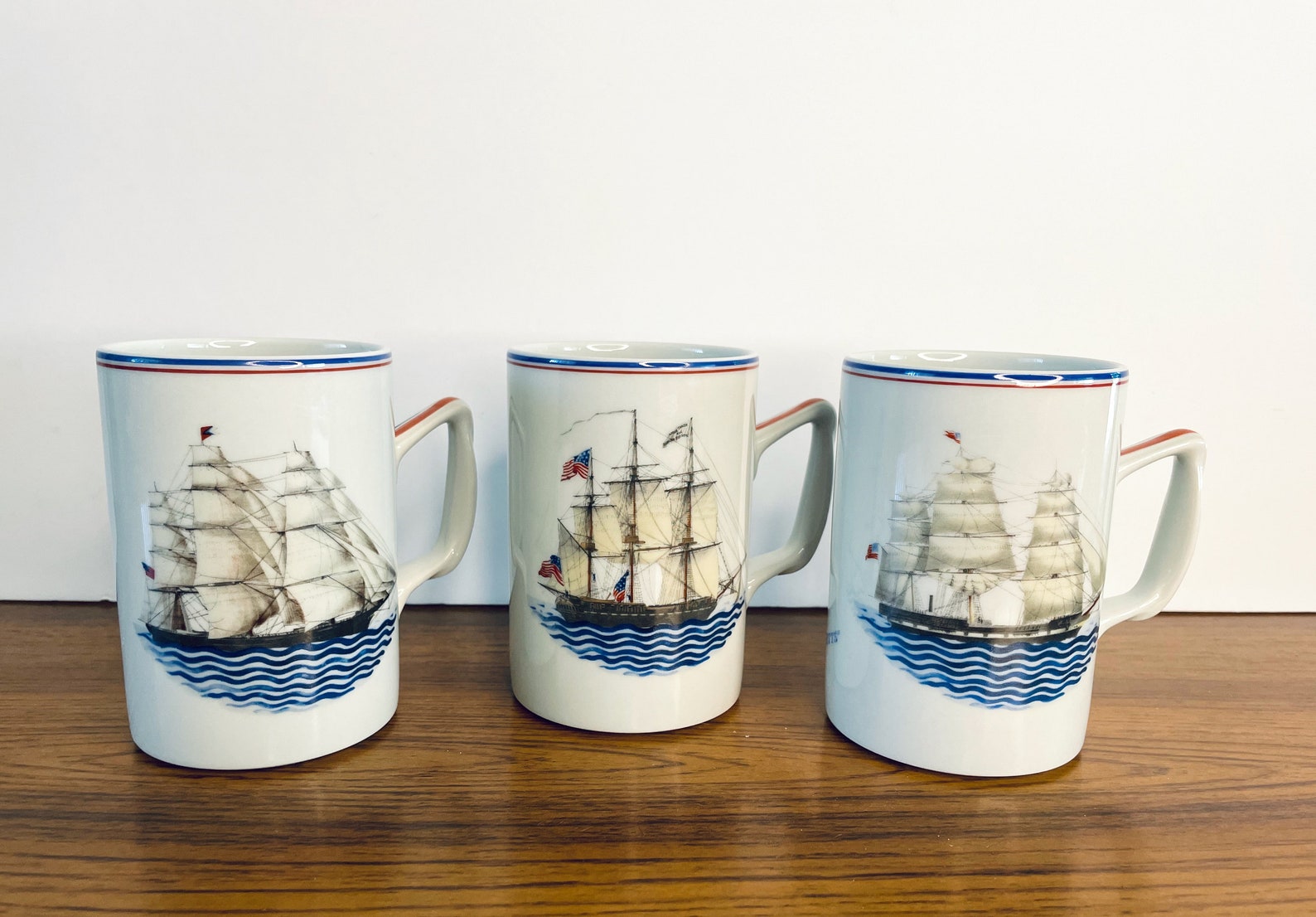 3 Mottahedeh Our Maritime Heritageamerican Ship Mugs Etsy