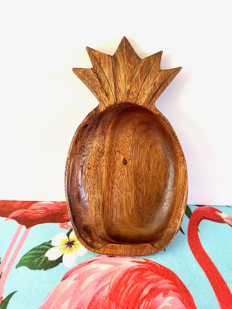 Vintage Hawaiian Teakwood Pineapple Monkeypod Tiki Pineapple Etsy