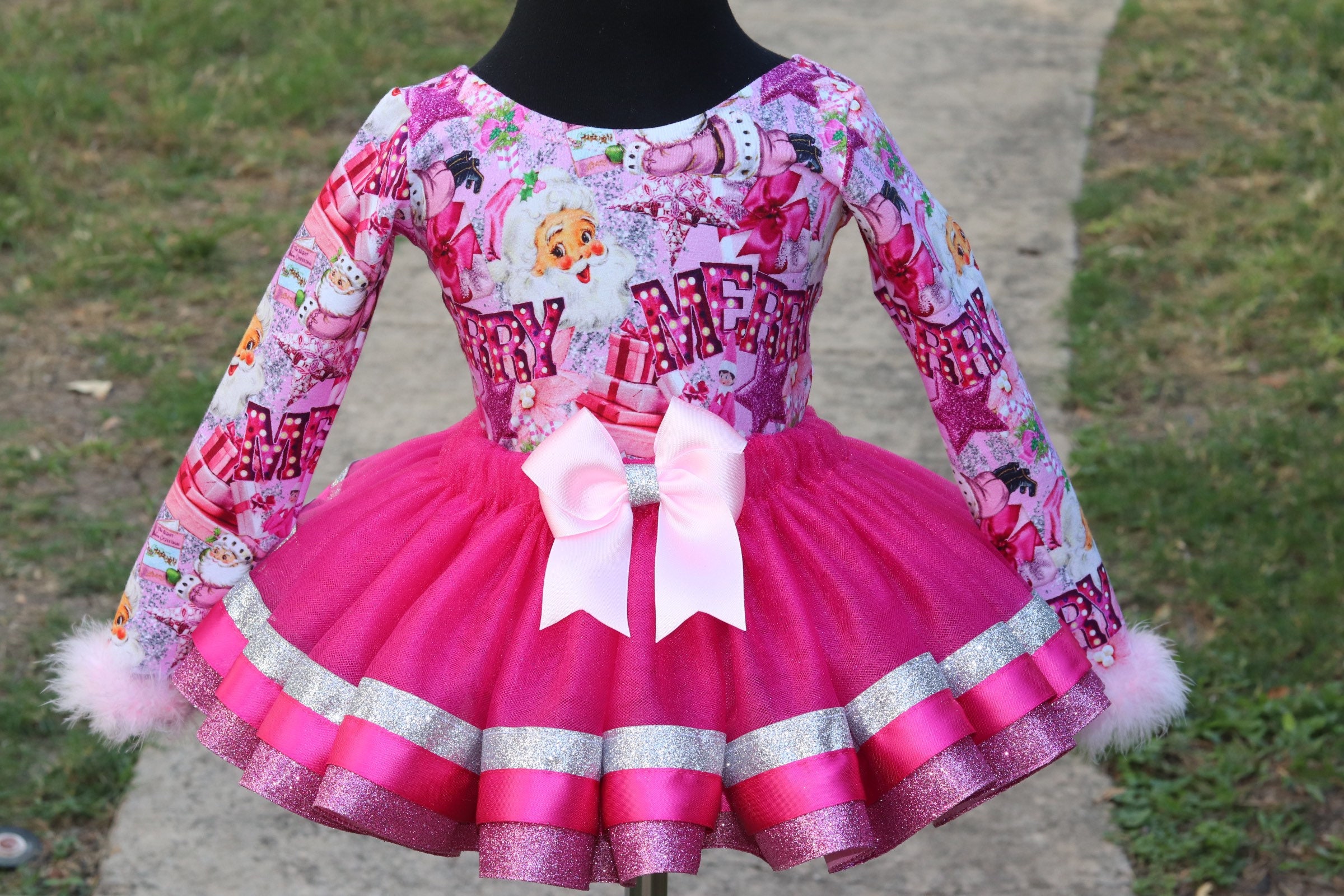 pink santa dress