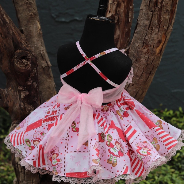 Cake Strawberry Pattern Print Dress
