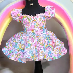 Mini Rainbow Bears Puff  dress