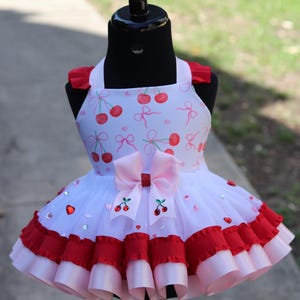Cherry Birthday Dress: Coquette Bows & Hearts
