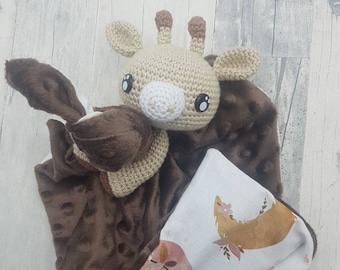personalized giraffe comforter