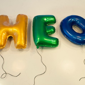 Letter Ceramic Balloons - Nursery/Home Decor Letter Ceramic Balloon - Single Color, 13-Inch Height