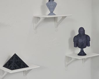 Stick It Mini Shelf | 2 Pack Self-Adhesive Wall mounted miniature display shelf