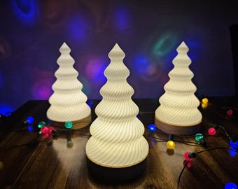 Christmas Tree Table Lamp - Minimalist USB Powered LED Holiday Cozy Lamp