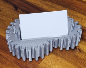 Pile of Gears Business Card Holder | Gift For Engineers and Manufacturing Professionals | Cool Desk Organization | Mechanical Engineering