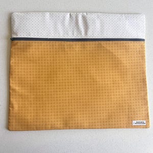 Handmade Cross Stitch Project Bag – Embroidery Organizer with Zipper – 13x15” Fabric Pouch