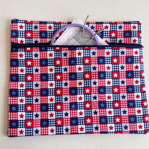 Handmade Cross Stitch Project Bag - Embroidery Organizer with Zipper – 13x15” Fabric Pouch