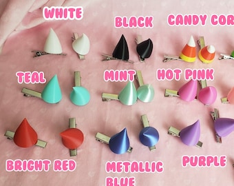 Kawaii Small Cosplay Horn Clips | Multiple Colors|3d Printed Horns |Kawaii Style | Harajuku Style | Cosplay Horns | Pastel Goth accessory
