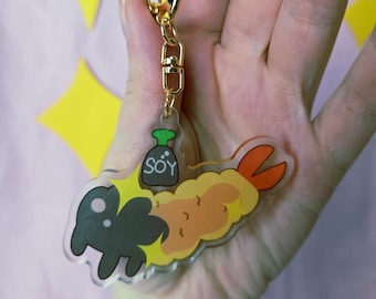 Tempura shrimp acrylic keychain