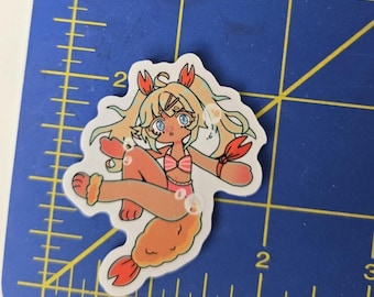 Shrimp tempura mermaid vinyl sticker