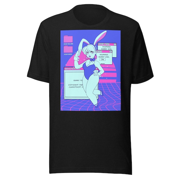 Vaporwave bunny girl tee | unisex | jfashion | alt fashion | XS-5XL | bunny suit |