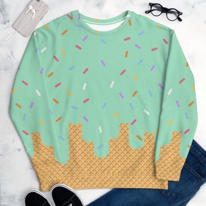 Drippy Mint Ice Cream Unisex Sweatshirt