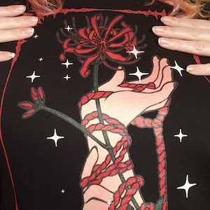 Spider Lily Shibari - black unisex tee