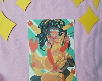 Matte tempura shrimp gyaru original print