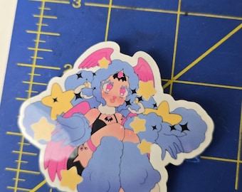 Vinyl biblically accurate demon sheep girl sticker