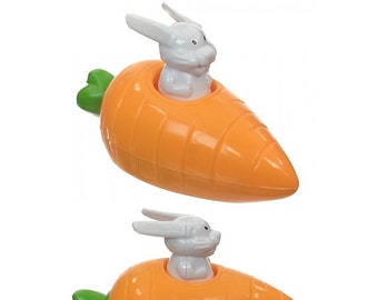 Racing Rabbit Carrot Car Pull Back Windup Toy