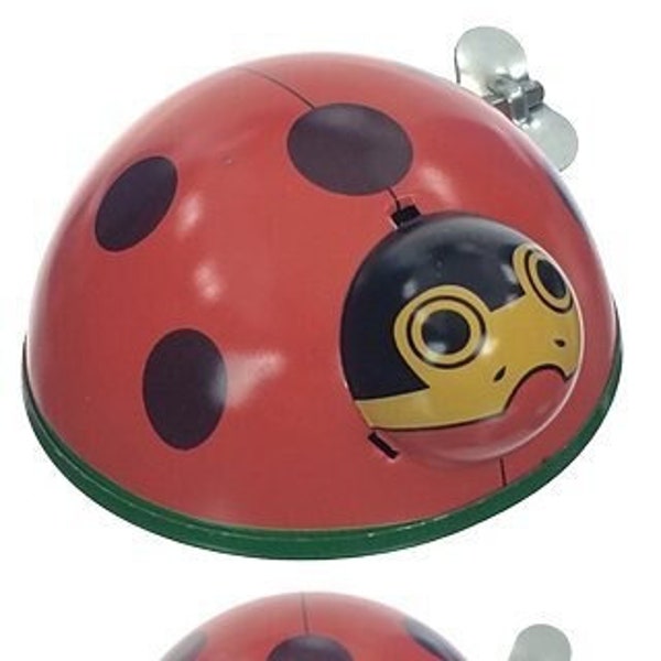 Large Ladybird Beetle Wind Up Tin Toy