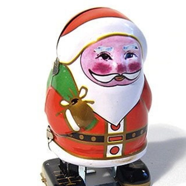 Rosy Cheeks Santa Wind Up Tin Toy