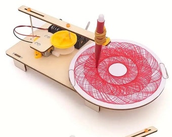 Spiral Drawing Wooden Kit : DIY 3D Wood  Mechanical Art