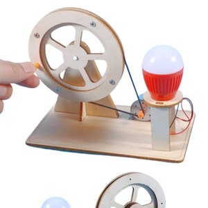 Hand Power Generator Kit : DIY 3D Wooden Electrical Machine image 1