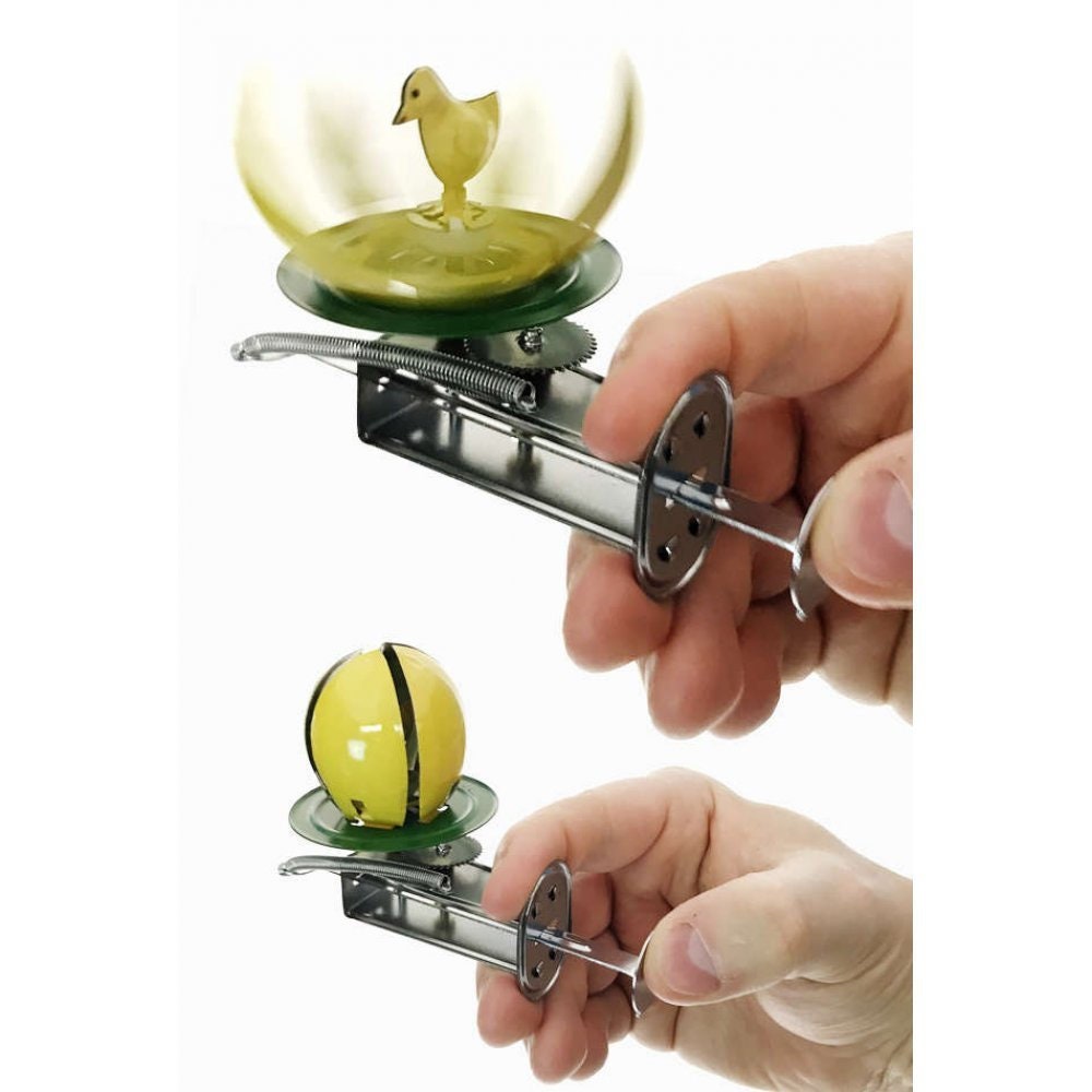 Easter Egg Spinner with Yellow Chick Inside Tin Toy Windup Etsy