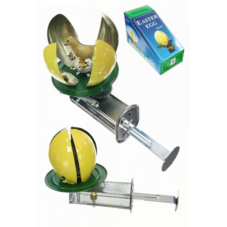 Easter Egg Spinner with Yellow Chick Inside Tin Toy Windup Etsy