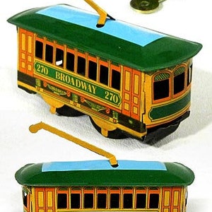 Broadway New York Trolley Tin Wind Up