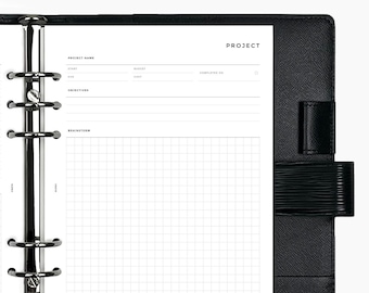Project Plan  - PRINTED Planner Inserts & Agenda Refill - Pocket, Personal, A5