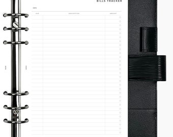 Seguimiento de facturas - Insertos de planificador y recambio de agenda impresos - Bolsillo, Personal, A5
