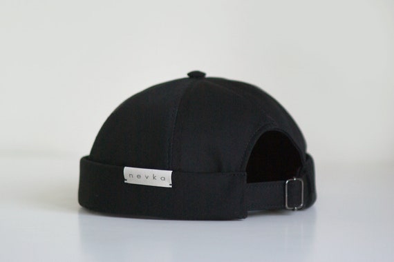 black docker beanie