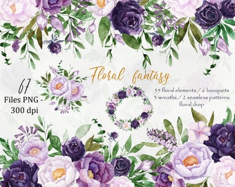 Download Watercolor Flowers Svg Etsy