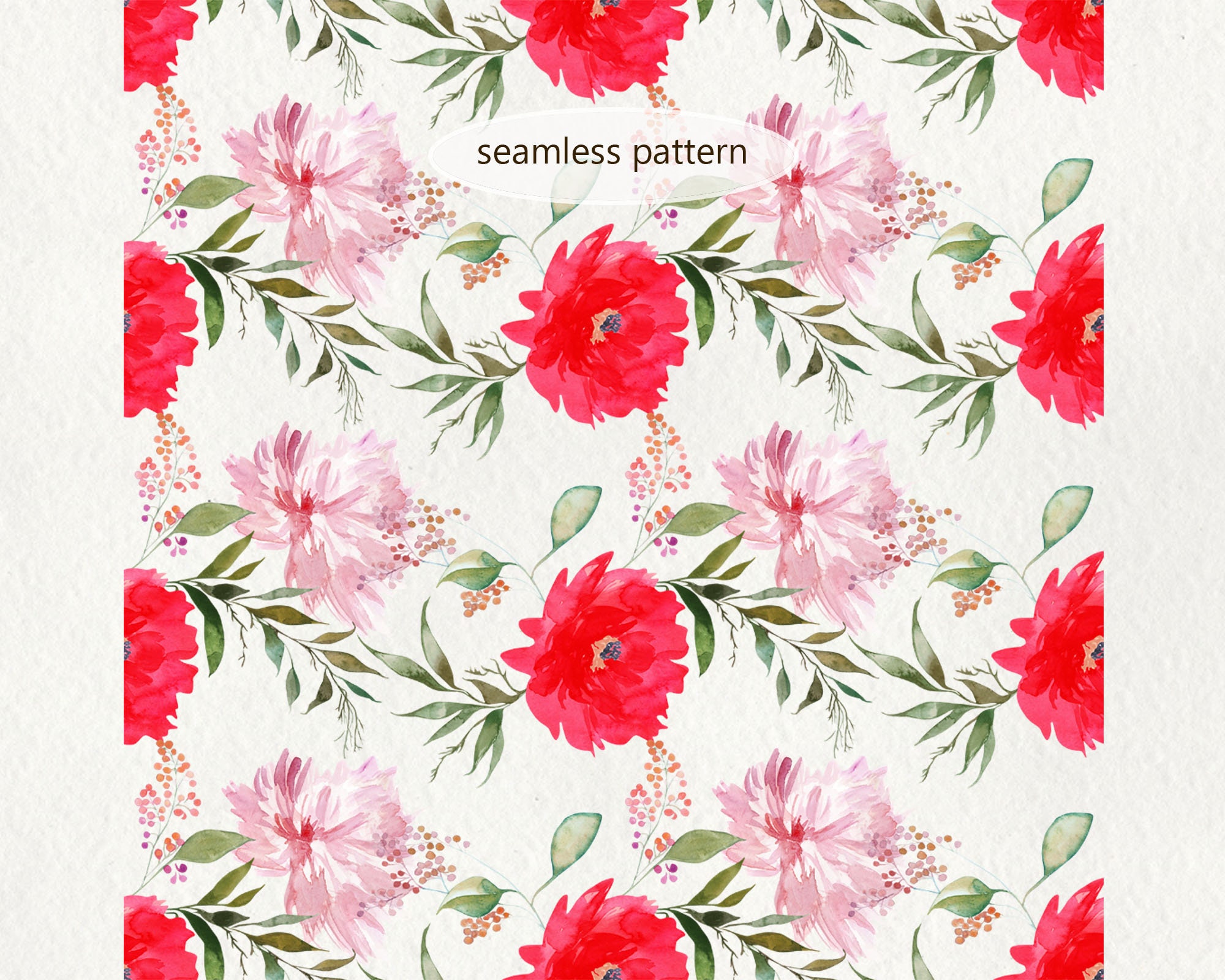 Watercolor clipart Flower clipart png Botanical clipart Red | Etsy