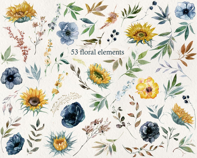 Download Seamless Pattern Floral Clipart Watercolor Floral Watercolor Svg Sunflower Clipart Botanical Clipart Floral Watercolor Autumn Clipart Collage Materials Advancedrealty Com