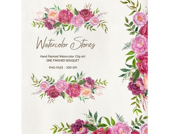 Watercolor flowers, Pink peonies, Flower png, Pink flower clipart, Invitation clipart