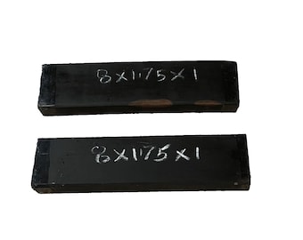 Gabon Ebony Wood Blanks (2) - 8x1.75x1 Knife Scales, Guitar Bridges
