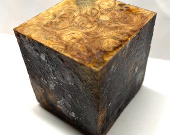 Amboyna Burl Wood Blank: Exotic Woodturning Craft Supply