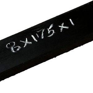 1 Gabon Ebony Hardwood Blanks 8x1.75x1 Legno di ebano per guance per coltelli, mobili, ponti per chitarra, legname da costruzione
