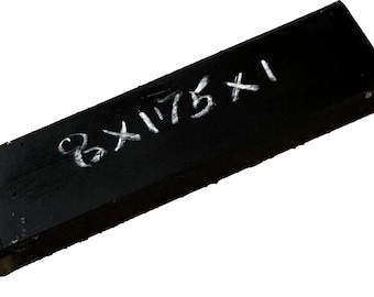 Gabon Ebony Wood Blank: Hardwood Lumber for Knife Scales, Guitar Bridges (8x1.75x1)