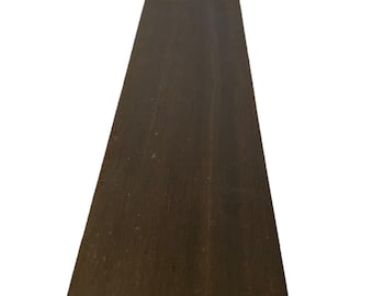 Stew-Mac Style Unslotted Gabon Ebony Guitar Fingerboard: Quarter Sawn Lumber 21x3x3/8 inch
