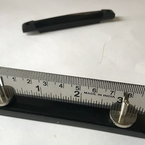 Ebony Archtop Guitar Bridge: Chrome Hardware, 6-String Jazz Guitar